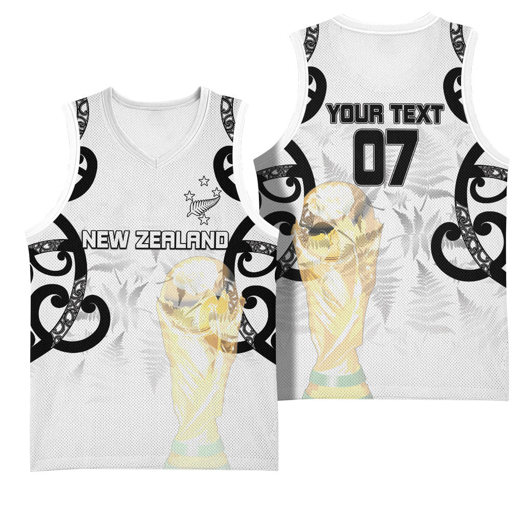 New Zealand WC2026 Custom White Basketball Jersey Silver Fern