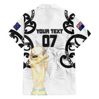 New Zealand WC2026 Custom White Hawaiian Shirt Silver Fern
