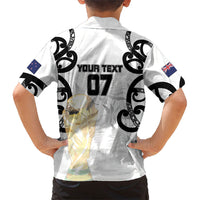 New Zealand WC2026 Custom White Kid Hawaiian Shirt Silver Fern