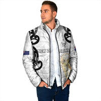 New Zealand WC2026 Custom White Padded Jacket Silver Fern