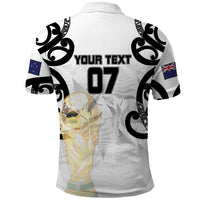 New Zealand WC2026 Custom White Polo Shirt Silver Fern