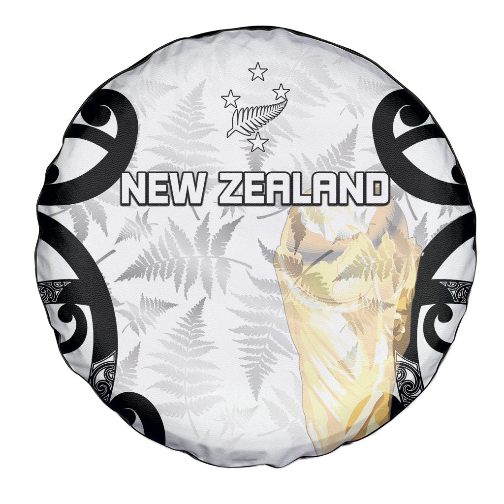 New Zealand WC2026 White Spare Tire Cover Silver Fern