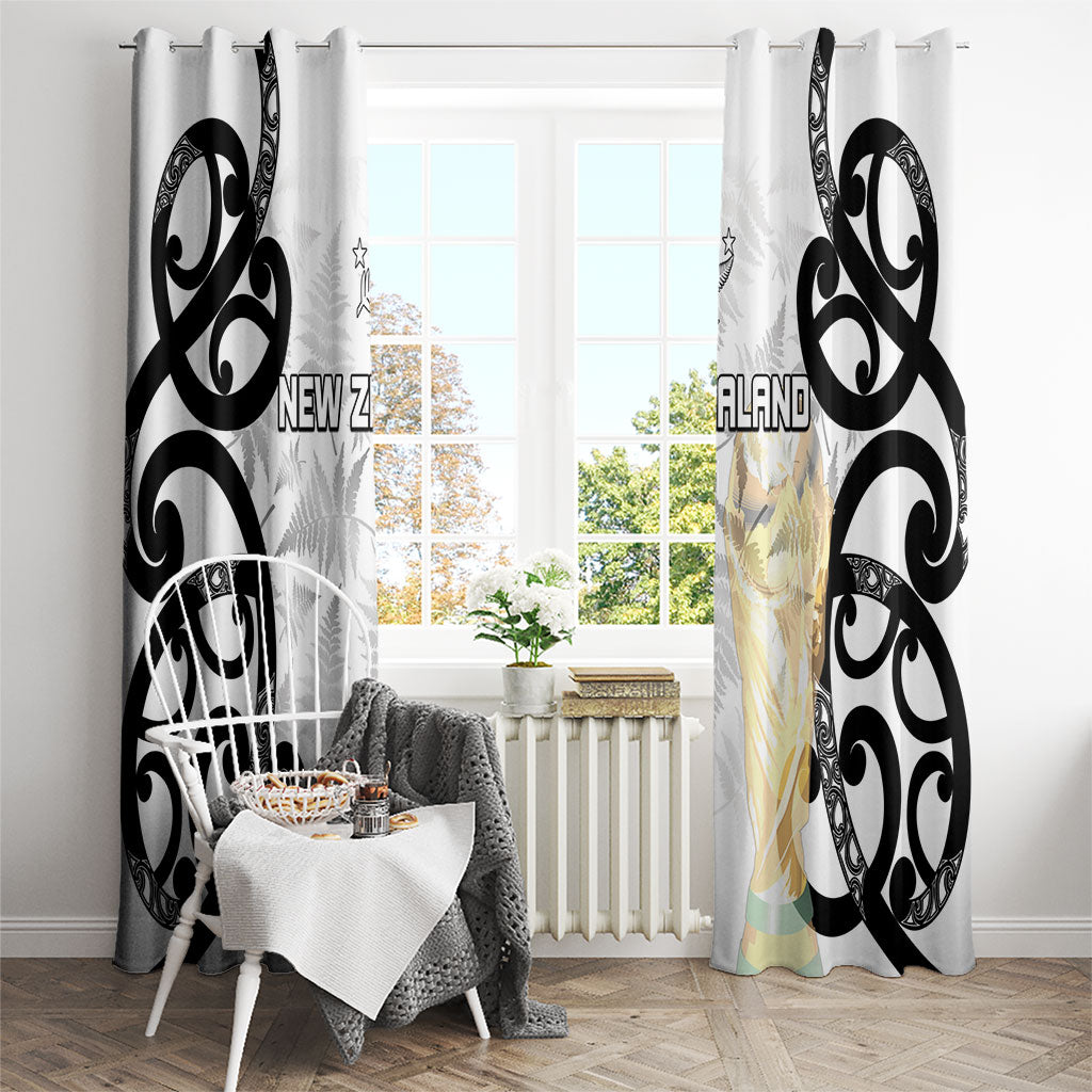 New Zealand WC2026 White Window Curtain Silver Fern