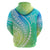 Polynesian Pride Hoodie Turtle Hibiscus Luxury Style - Gradient Blue LT7 - Polynesian Pride