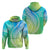 Polynesian Pride Hoodie Turtle Hibiscus Luxury Style - Gradient Blue LT7 - Polynesian Pride