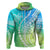 Polynesian Pride Hoodie Turtle Hibiscus Luxury Style - Gradient Blue LT7 - Polynesian Pride