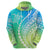 Polynesian Pride Hoodie Turtle Hibiscus Luxury Style - Gradient Blue LT7 - Polynesian Pride