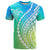 Polynesian Pride T Shirt Turtle Hibiscus Luxury Style - Gradient Blue LT7 Blue Green - Polynesian Pride
