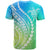 Polynesian Pride T Shirt Turtle Hibiscus Luxury Style - Gradient Blue LT7 - Polynesian Pride
