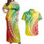 Polynesian Pride Couples Matching Off Shoulder Maxi Dress and Hawaiian Shirt Turtle Hibiscus Luxury Style - Reggae LT7 Reggae - Polynesian Pride