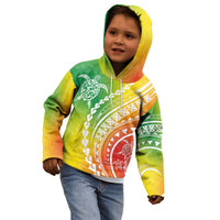 Polynesian Pride Kid Hoodie Turtle Hibiscus Luxury Style - Reggae LT7 - Polynesian Pride