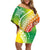 Polynesian Pride Off Shoulder Short Dress Turtle Hibiscus Luxury Style - Reggae LT7 Women Reggae - Polynesian Pride