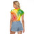 Polynesian Pride Raglan Cropped T Shirt Turtle Hibiscus Luxury Style - Reggae LT7 - Polynesian Pride