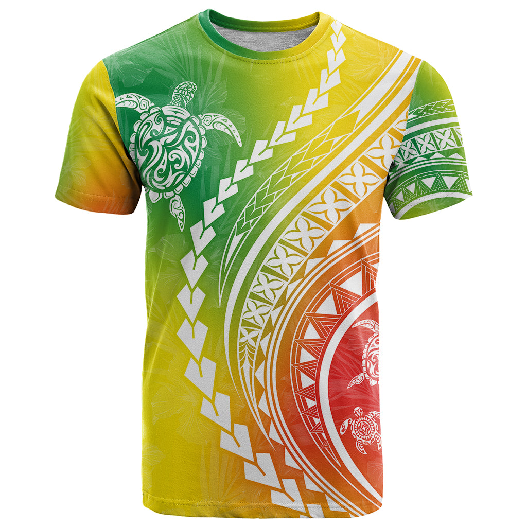 Polynesian Pride T Shirt Turtle Hibiscus Luxury Style - Reggae LT7 Reggae - Polynesian Pride