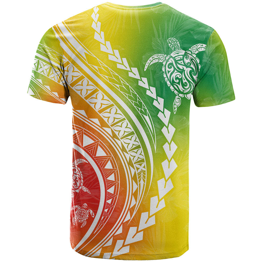 Polynesian Pride T Shirt Turtle Hibiscus Luxury Style - Reggae LT7 - Polynesian Pride