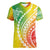 Polynesian Pride Women V Neck T Shirt Turtle Hibiscus Luxury Style - Reggae LT7 Female Reggae - Polynesian Pride