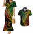 Polynesian Pride Couples Matching Mermaid Dress and Hawaiian Shirt Turtle Hibiscus Luxury Style - Reggae Ver2 LT7 Reggae - Polynesian Pride