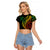 Polynesian Pride Raglan Cropped T Shirt Turtle Hibiscus Luxury Style - Reggae Ver2 LT7 Female Reggae - Polynesian Pride