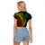 Polynesian Pride Raglan Cropped T Shirt Turtle Hibiscus Luxury Style - Reggae Ver2 LT7 - Polynesian Pride
