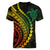 Polynesian Pride Women V Neck T Shirt Turtle Hibiscus Luxury Style - Reggae Ver2 LT7 - Polynesian Pride