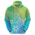 Polynesia Hoodie Plumeria Blue Gradient Curves LT7 - Polynesian Pride