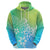 Polynesia Hoodie Plumeria Blue Gradient Curves LT7 - Polynesian Pride