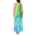 Polynesia Tank Maxi Dress Plumeria Blue Gradient Curves LT7 - Polynesian Pride