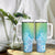 Polynesia Tumbler With Handle Plumeria Blue Gradient Curves