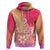 Polynesia Hoodie Plumeria Pink Gradient Curves LT7 Pink - Polynesian Pride