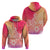 Polynesia Hoodie Plumeria Pink Gradient Curves LT7 - Polynesian Pride