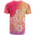 Polynesia T Shirt Plumeria Pink Gradient Curves LT7 - Polynesian Pride