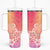 Polynesia Tumbler With Handle Plumeria Pink Gradient Curves