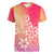 Polynesia Women V Neck T Shirt Plumeria Pink Gradient Curves LT7 Female Pink - Polynesian Pride