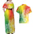 Polynesia Couples Matching Off Shoulder Maxi Dress and Hawaiian Shirt Plumeria Reggae Curves LT7 - Polynesian Pride