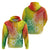 Polynesia Hoodie Plumeria Reggae Curves LT7 - Polynesian Pride