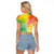 Polynesia Raglan Cropped T Shirt Plumeria Reggae Curves LT7 - Polynesian Pride