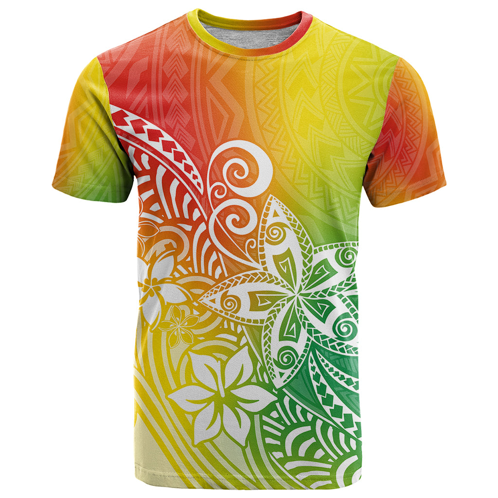 Polynesia T Shirt Plumeria Reggae Curves LT7 Reggae - Polynesian Pride