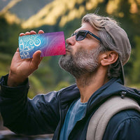 Polynesia 4 in 1 Can Cooler Tumbler Plumeria Galaxy Gradient Curves