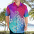 Polynesia Hawaiian Shirt Plumeria Galaxy Gradient Curves LT7 - Polynesian Pride