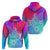 Polynesia Hoodie Plumeria Galaxy Gradient Curves LT7 - Polynesian Pride