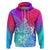 Polynesia Hoodie Plumeria Galaxy Gradient Curves LT7 - Polynesian Pride