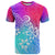 Polynesia T Shirt Plumeria Galaxy Gradient Curves LT7 Galaxy - Polynesian Pride