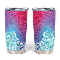 Polynesia Tumbler Cup Plumeria Galaxy Gradient Curves