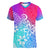 Polynesia Women V Neck T Shirt Plumeria Galaxy Gradient Curves LT7 Female Galaxy - Polynesian Pride