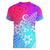 Polynesia Women V Neck T Shirt Plumeria Galaxy Gradient Curves LT7 - Polynesian Pride