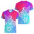 Polynesia Women V Neck T Shirt Plumeria Galaxy Gradient Curves LT7 - Polynesian Pride