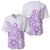Polynesia Baseball Jersey Plumeria Lavender Curves LT7 - Polynesian Pride