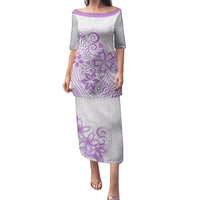 Polynesia Puletasi Plumeria Lavender Curves LT7 Long Dress Purple - Polynesian Pride