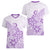 Polynesia Women V Neck T Shirt Plumeria Lavender Curves LT7 - Polynesian Pride