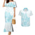 Polynesia Couples Matching Mermaid Dress and Hawaiian Shirt Plumeria Turquoise Curves LT7 Turquoise - Polynesian Pride